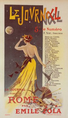 Affiche pour annoncer la publication de "Rome" dans Le Journal., c1899. Creator: Charles Lucas
