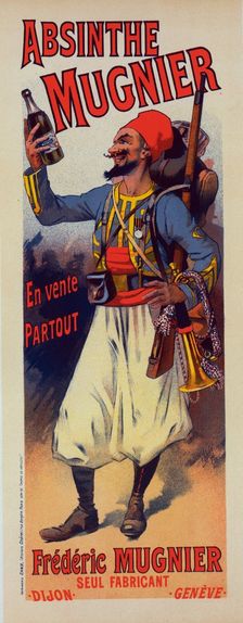 Affiche pour l "Absinthe Mugnier"., c1898. Creator: Lucien Lefevre