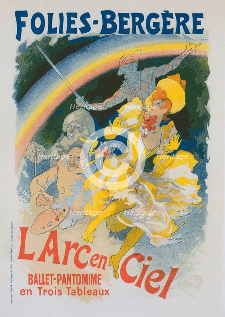 Affiche pour "l'Arc-en-Ciel", ballet pantomime représenté aux Folies-Bergère., c1896. Creator: Jules Cheret.