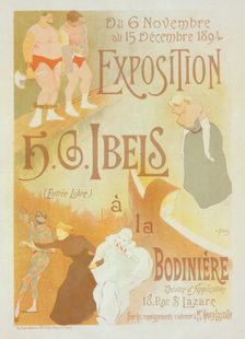 Affiche pour l "Exposition de H. G. Ibels", à la Bodinière., c1898. Creator: Henri-Gabriel Ibels
