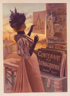 Affiche pour l'Exposition du "Centenaire de la Lithographie"., c1897. Creator: Frederic Hugo d Alesi