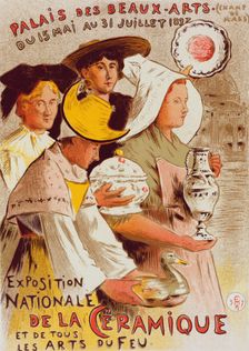 Affiche pour l "Exposition nationale de la Céramique et de tous les Arts du feu", c1899. Creator: Etienne Moreau-Nelaton