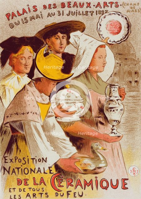 Affiche pour l' "Exposition nationale de la Céramique et de tous les Arts du feu", c1899. Creator: Etienne Moreau-Nelaton.