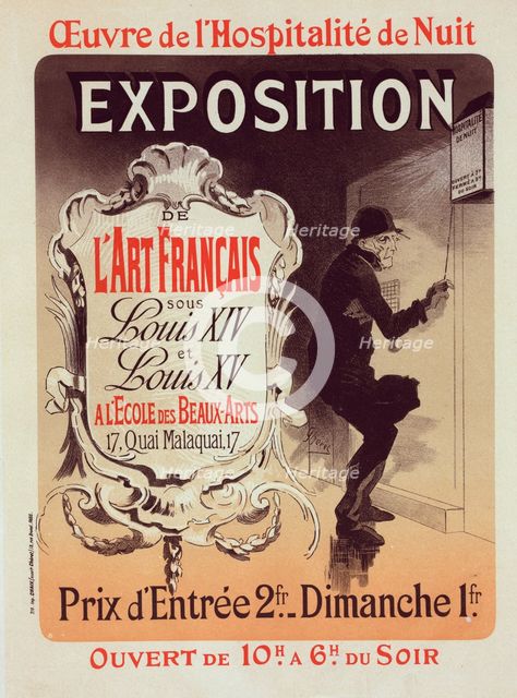 Affiche pour 'l'oeuvre de l'Hospitalité de Nuit'., c1898. Creator: Jules Cheret.