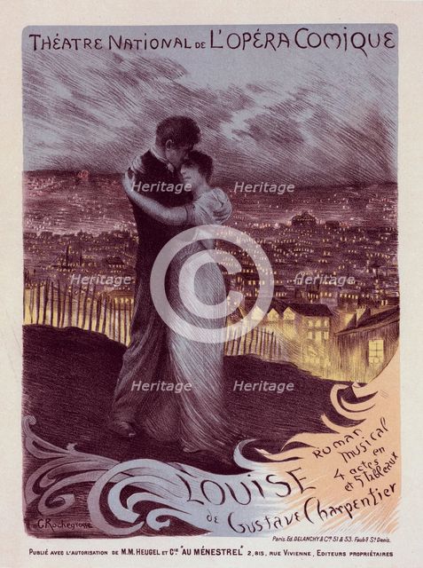 Affiche pour l'Opéra-Comique "Louise"., c1900. Creator: Georges Antoine Rochegrosse.