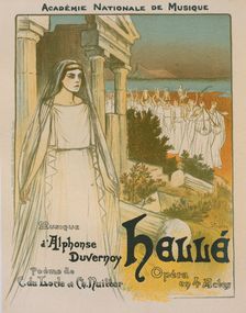 Affiche pour l'opéra "Hellé", représenté au Théâtre national de l'Opéra, c1896. Creator: Theophile Alexandre Steinlen