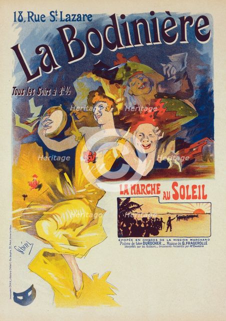Affiche pour "La Bodinière"., c1900. Creator: Jules Cheret.