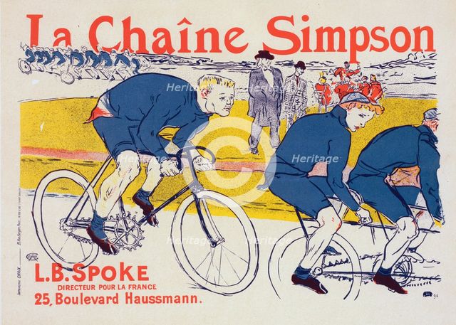 Affiche pour la "Chaîne Simpson"., c1900. Creator: Henri de Toulouse-Lautrec.