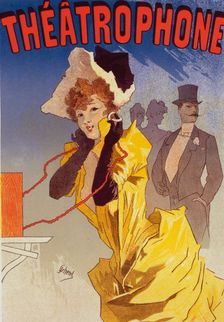 Affiche pour la Compagnie de "Théâtrophone"., c1896. Creator: Jules Cheret