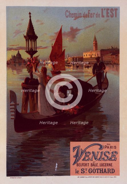 Affiche pour la Compagnie de l'Est : "Venise", c1899. Creator: Frederic Hugo d' Alesi.