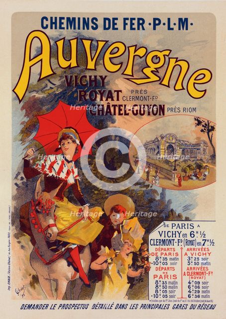 Affiche pour la Compagnie P.-L.-M. "L'Auvergne", c1899. Creator: Jules Cheret.