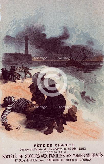 Affiche pour la "Fête de Charité", donnée au Trocadéro au bénéfice de la Société de secours..., c189 Creator: Jules Cheret.