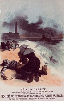 Affiche pour la "Fête de Charité", donnée au Trocadéro au bénéfice de la Société de secours..., c189 Creator: Jules Cheret