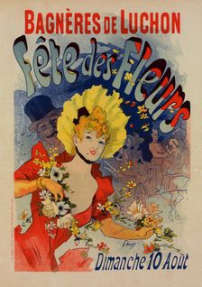 Affiche pour la "Fête des Fleurs de Bagnères-de-Luchon"., c1898. Creator: Jules Cheret