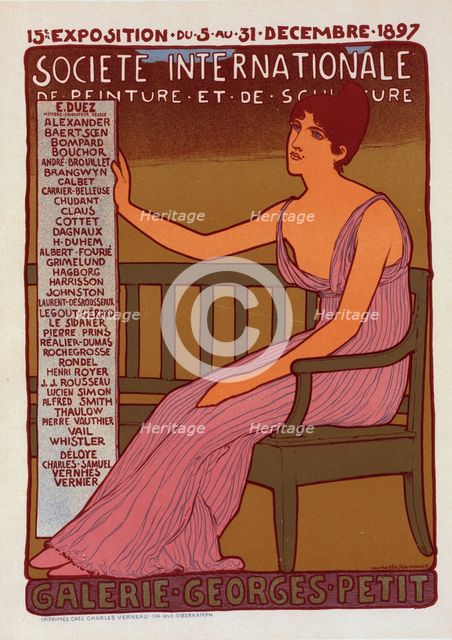 Affiche pour la "Galerie Georges Petit"., c1900. Creator: Maurice Realier-Dumas.