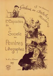 Affiche pour la "Galerie des Artistes modernes"., c1900. Creator: Charles-Lucien Leandre