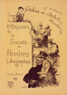 Affiche pour la "Galerie des Artistes modernes"., c1900. Creator: Charles-Lucien Leandre