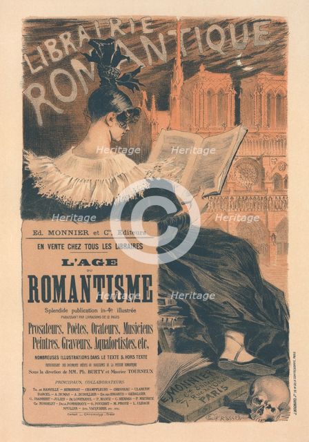 Affiche pour la "Librairie Romantique"., c1896. Creator: Eugene Samuel Grasset.