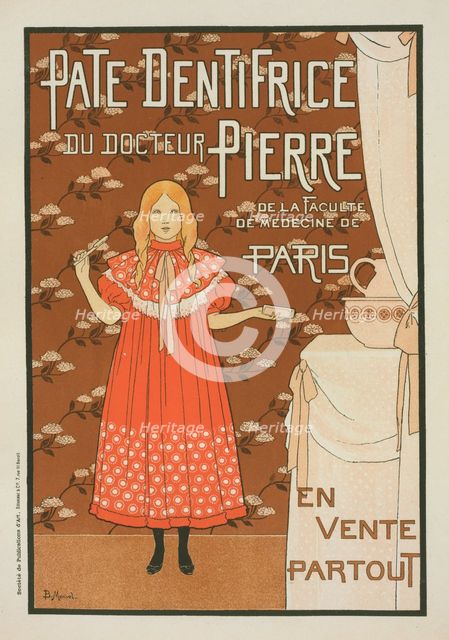 Affiche pour la "Pâte dentifrice du docteur Pierre"., c1896. Creator: Louis Maurice Boutet de Monvel.