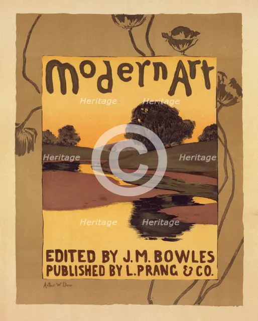 Affiche pour la revue "Modern Art", publiée à Boston., c1896. Creator: Arthur Wesley Dow.
