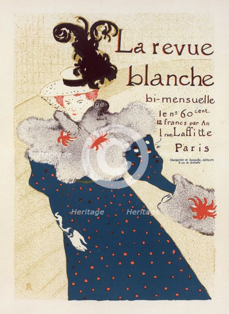 Affiche pour la "Revue Blanche"., c1897. Creator: Henri de Toulouse-Lautrec.