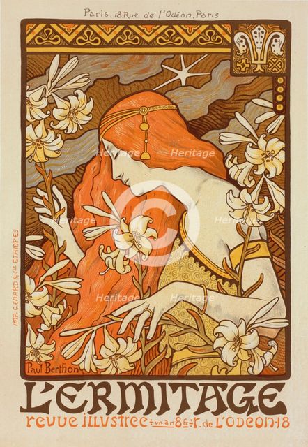 Affiche pour la Revue "l'Érmitage., c1900. Creator: Paul Berthon.