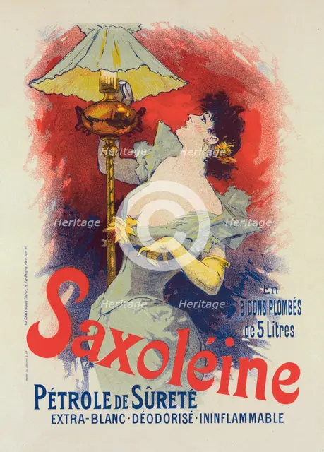 Affiche pour la "Saxoléine", c1899. Creator: Jules Cheret.