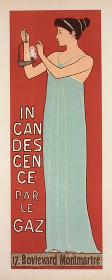 Affiche pour la Société française d "Incandescence par le Gaz (Système Auer)"., c1896. Creator: Maurice Realier-Dumas