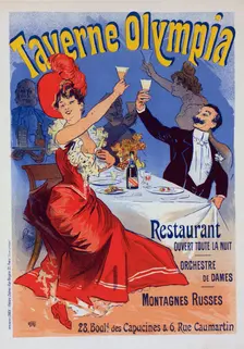 Affiche pour la "Taverne Olympia"., c1900. Creator: Jules Cheret