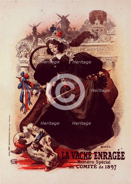 Affiche pour la "Vache enragée", c1899. Creator: Auguste Roedel.