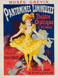Affiche pour le Musée Grévin, "Pantomimes lumineuses"., c1896. Creator: Jules Cheret