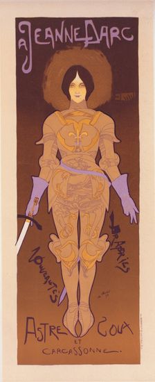 Affiche pour le Magasin de Nouveautés "A Jeanne d'Arc", à Carcassonne., c1898. Creator: Georges de Feure