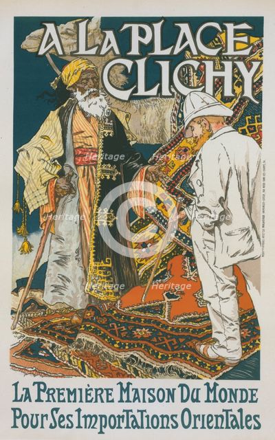 Affiche pour le magasin de Nouveautés 'A la place Clichy'., c1896. Creator: Eugene Samuel Grasset.