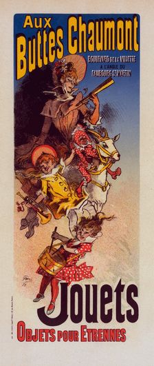 Affiche pour le "Magasin des Buttes Chaumont", c1899. Creator: Jules Cheret