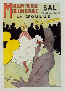 Affiche pour le Moulin Rouge "la Goulue"., c1898. Creator: Henri de Toulouse-Lautrec