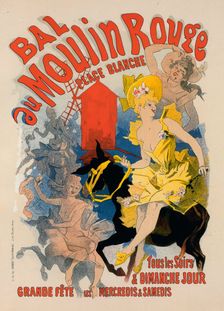 Affiche pour le "Bal du Moulin Rouge"., c1897. Creator: Jules Cheret