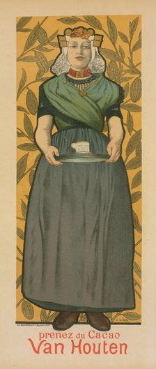 Affiche pour le "Cacao Van Houten"., c1896. Creator: Adolphe Willette