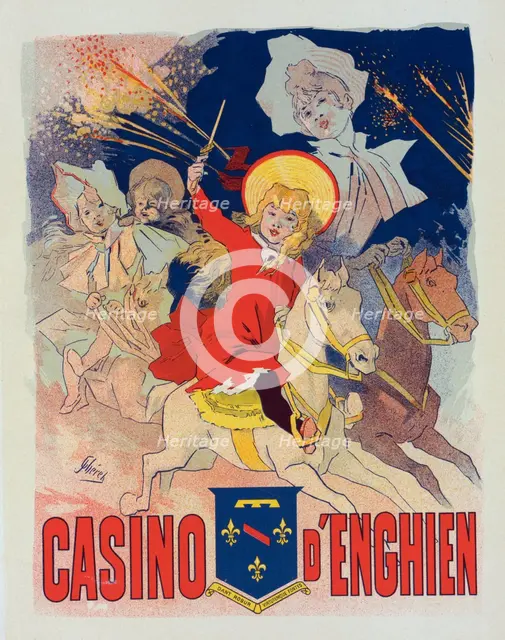Affiche pour le "Casino d'Enghien"., c1898. Creator: Jules Cheret.