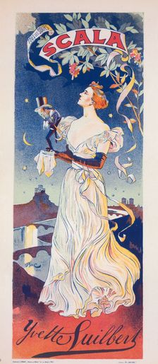 Affiche pour le Concert de la Scala, "Yvette Guilbert"., c1896. Creator: Ferdinand Sigismund Bac