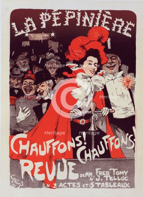 Affiche pour le Concert de la Pépinière "Chauffons! Chauffons!", c1899. Creator: Jules Alexandre Grun.