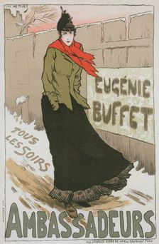 Affiche pour le Concert des Ambassadeurs, "Eugénie Buffet"., c1896. Creator: Lucien Metivet