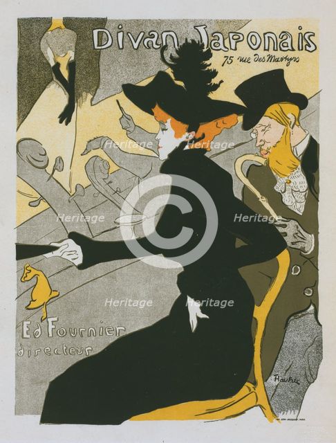 Affiche pour le concert "Divan Japonais"., c1896. Creator: Henri de Toulouse-Lautrec.