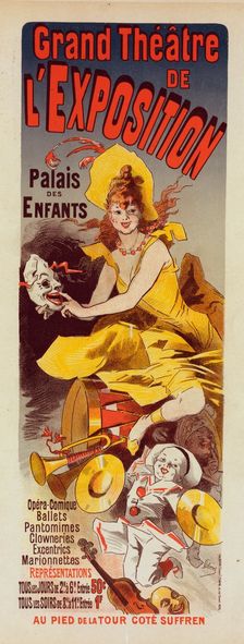 Affiche pour le "Grand Théâtre de l'Exposition"., c1900. Creator: Jules Cheret