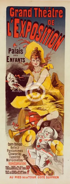 Affiche pour le "Grand Théâtre de l'Exposition"., c1900. Creator: Jules Cheret.