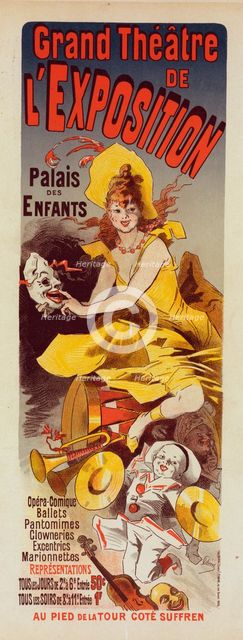 Affiche pour le "Grand Théâtre de l'Exposition"., c1900. Creator: Jules Cheret.