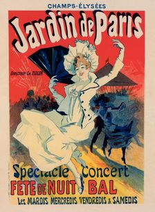 Affiche pour le "Jardin de Paris"., c1897. Creator: Jules Cheret