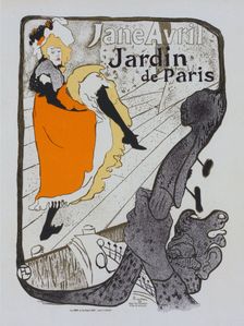 Affiche pour le Jardin de Paris "Jane Avril"., c1898. Creator: Henri de Toulouse-Lautrec
