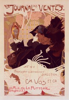 Affiche pour le "Journal des Ventes", publié à Bruxelles., c1899. Creator: Georges de Feure