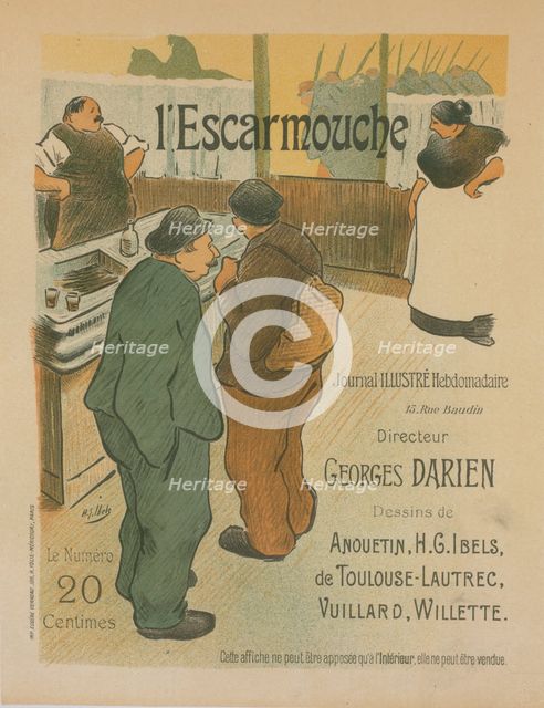 Affiche pour le journal illustré "l'Escarmouche"., c1896. Creator: Henri-Gabriel Ibels.