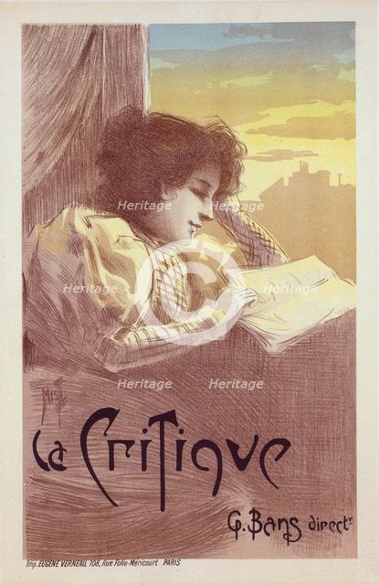 Affiche pour le journal "La Critique"., c1900. Creator: Ferdinand Misti-Mifliez.